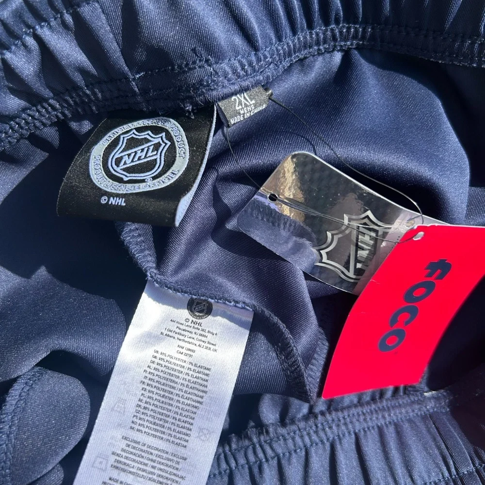 Washington Capitals Stripe Logo Jogger Track Pants Men’s 2XL FOCO NHL NWT Navy - Picture 4 of 14